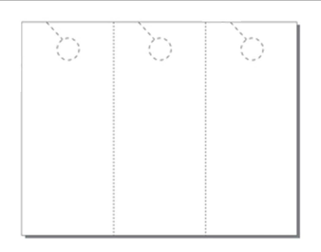 Customizable Blank Door Hangers 3.66x8.5 - 250 Sheets with Holes - 3-Up on 8.5x11 White
