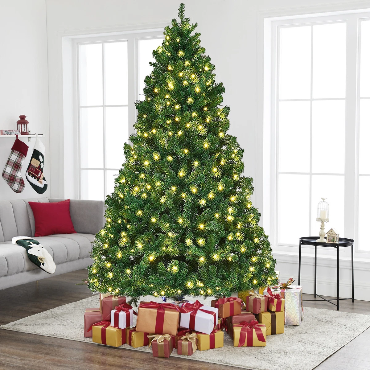 Metal christmas tree with lights deals