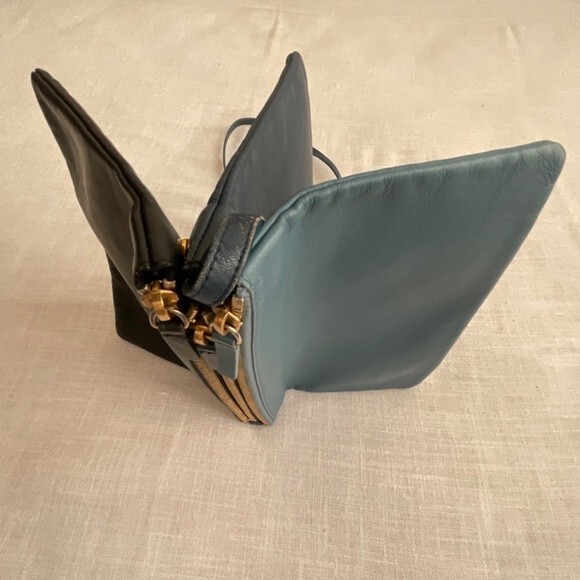 Celine Trio Bag In Rare 3 Colors Combination Black Blue