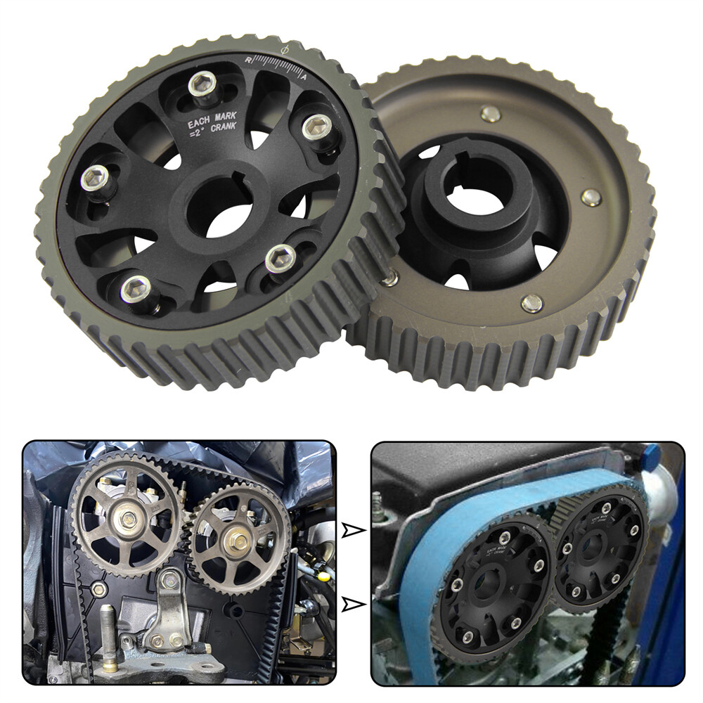 2PCS Adjustable Cam Gears For 9301 Honda Prelude H22 H22A1 H22A4 DOHC