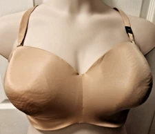 NEW - Curvy Couture - beige underwire full coverage convertible bra - size 38H