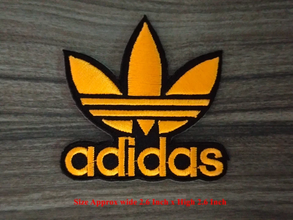 3pcs adi das Gold Sport wear Embroidered Patch Iron or Sew on Shirt Hat Bag - Image 2 of 4