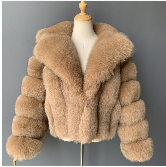 Winter Fur Integrated Lapel Women Jacket Long sleeve main image 1