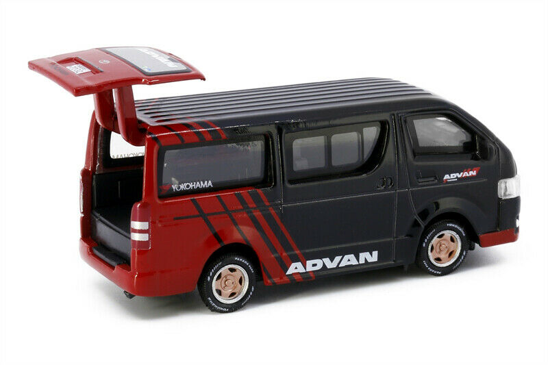 京商 1/64 TOYOTA HIACE ADVAN Tiny JP02 Toyota Hiace VanADVAN Diecast 1:64 Scale Model Car