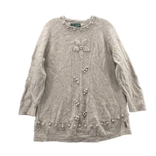 Woolrich Sweater Women's Large Lambswool Blend Speckled Cottage Cabin Fisherman