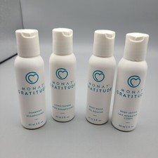 Monat set 4 travel size 2 oz/ each hair/ body care kit shampoo lotion wash new