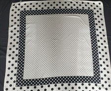 Vintage Symphony Square polka dot black/off white Scarf Made in Italy