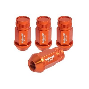 VMS 16 BLACK 44MM ALUMINUM CLOSED END TUNER LUG NUTS LUGS WHEELS