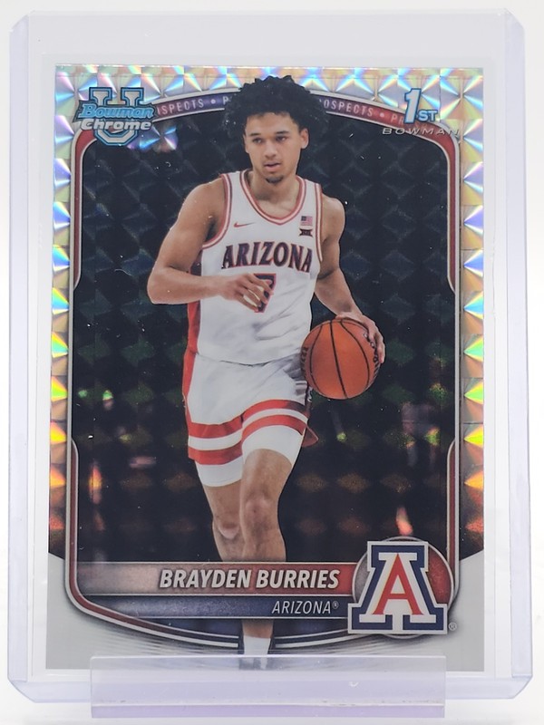 BRAYDEN BURRIES 2025-26 BOWMAN CHROME U GEOMETRIC REFRACTOR 1ST #BCP-51 Q2045