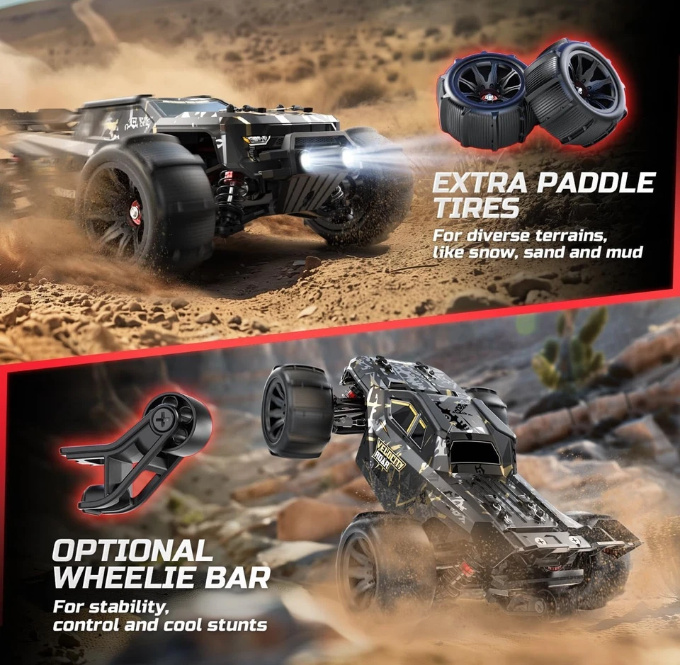 4x4 Waterproof,1:14 Fast Brushless RC Car,Max 50+ MPH,High-Speed Offroad - Bild 2 von 4