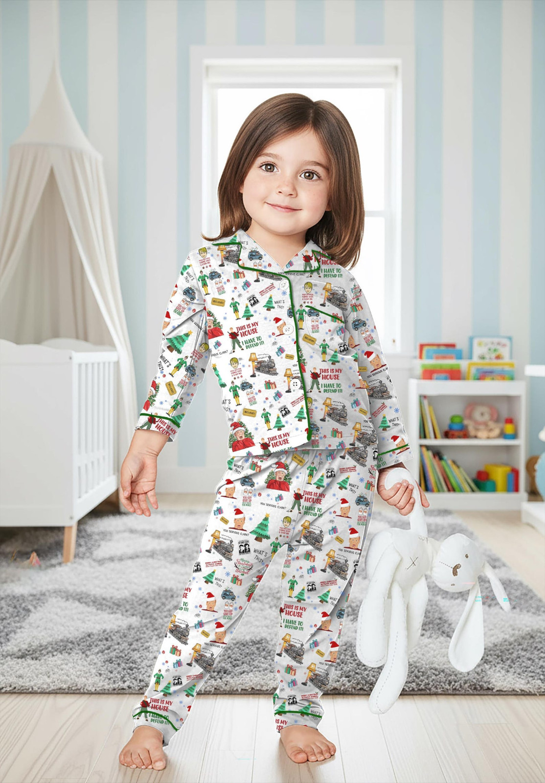 Christmas Movie Pajamas Set for Family Matching Holiday Sleepwear