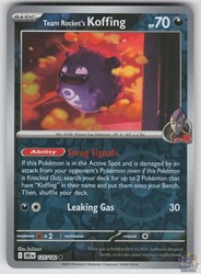 Team Rocket's Koffing 125/182 Destined Rivals Reverse Holo