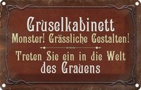 Blechschild 20X30 Cm Gruselkabinett Treten Sie Ein Dekoration Spruch Zitat Deko