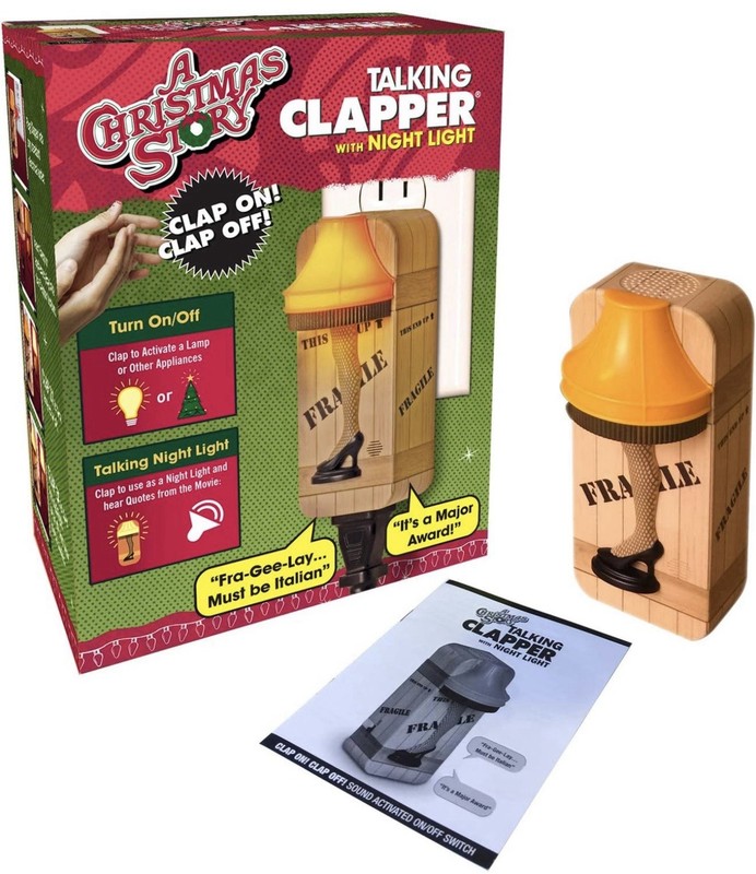 A Christmas Story Leg Lamp Talking Clapper with Movie Quotes Night Light
