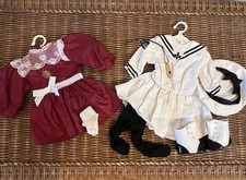 American Girl Samantha Mid Day Outfit And Christmas Cranberry Taffeta Dress