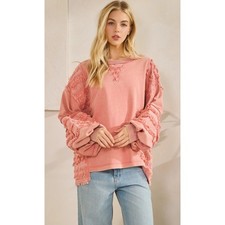 Sage & Fig The Fringe Bloom Pullover - SMALL - PTP: 22" (BB2)