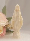 Blessed Virgin Mary White Resin Statue Small New