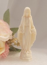 Blessed Virgin Mary White Resin Statue  Small New