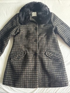Girls Winter Smart Fancy Christmas Occasion Coat Black Fur Age 9 Next Overcoat