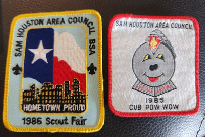Vintage 1985-86 Sam Houston Area Council Boy Scouts BSA Patch Fair Cub Pow Wow