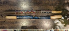 2 Didgeridoos, 1 Traditional termite carved, Painted by Gerald Iljiddimor surah