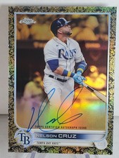 2022 Topps Gilded Collection On Card Auto Nelson Cruz #d /99 Gold Etch Refractor