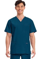 Scrubs Cherokee Workwear Men V Neck Top WW695 CAR Caribbean Blue NWT Size Medium