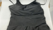 Black Tummy Control Swimdress, Plus Size 2XL, Skirted Bathing Suit