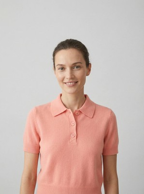 Rosa Kaschmir Poloshirt - J.CREW