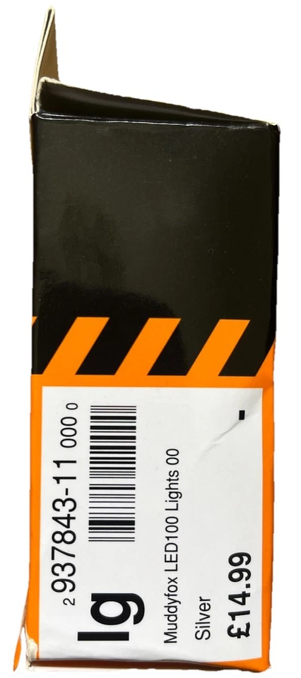 Juego de luces LED para bicicleta Muddy Fox brillantes delanteras traseras plateadas alimentadas por batería nuevo Foto 3 de 4