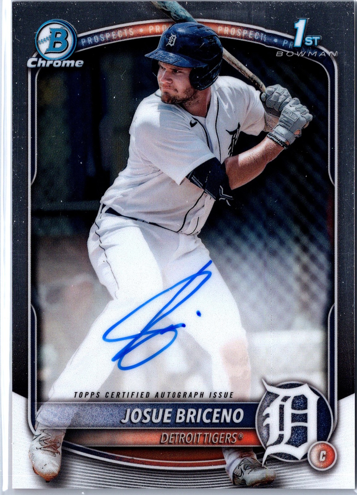 Josue Briceno 2025 Bowman - Chrome Prospect Autographs Detroit Tigers #CPA-JB
