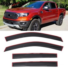Fits 19-23 Ford Ranger T8 Crew Cab Window Visors In Channel Rain Guard Deflector Fits 19-23 Ford Ranger T8 Crew Cab Window Visors In Channel Rain Guard Deflector