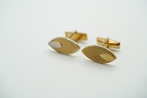 Authentic Vintage Ornate Gold Plated Textured Cufflinks JB50