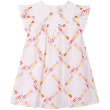 Marc Jacob’s Girls White Logo Broderie Anglaise Dress