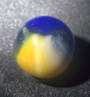 AKRO AGATE COBALT BLUE & EGGYOLK 47/64" #45 — photo 6