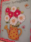 Hand Crafted Floral Watering Can Flower Tin Metal Swarovski Crystal Wall Hanging — photo 4