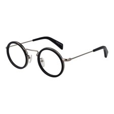 Yohji Yamamoto YO-1035516 Men Black Optical Frame Plastic Round Solid Eyeglasses