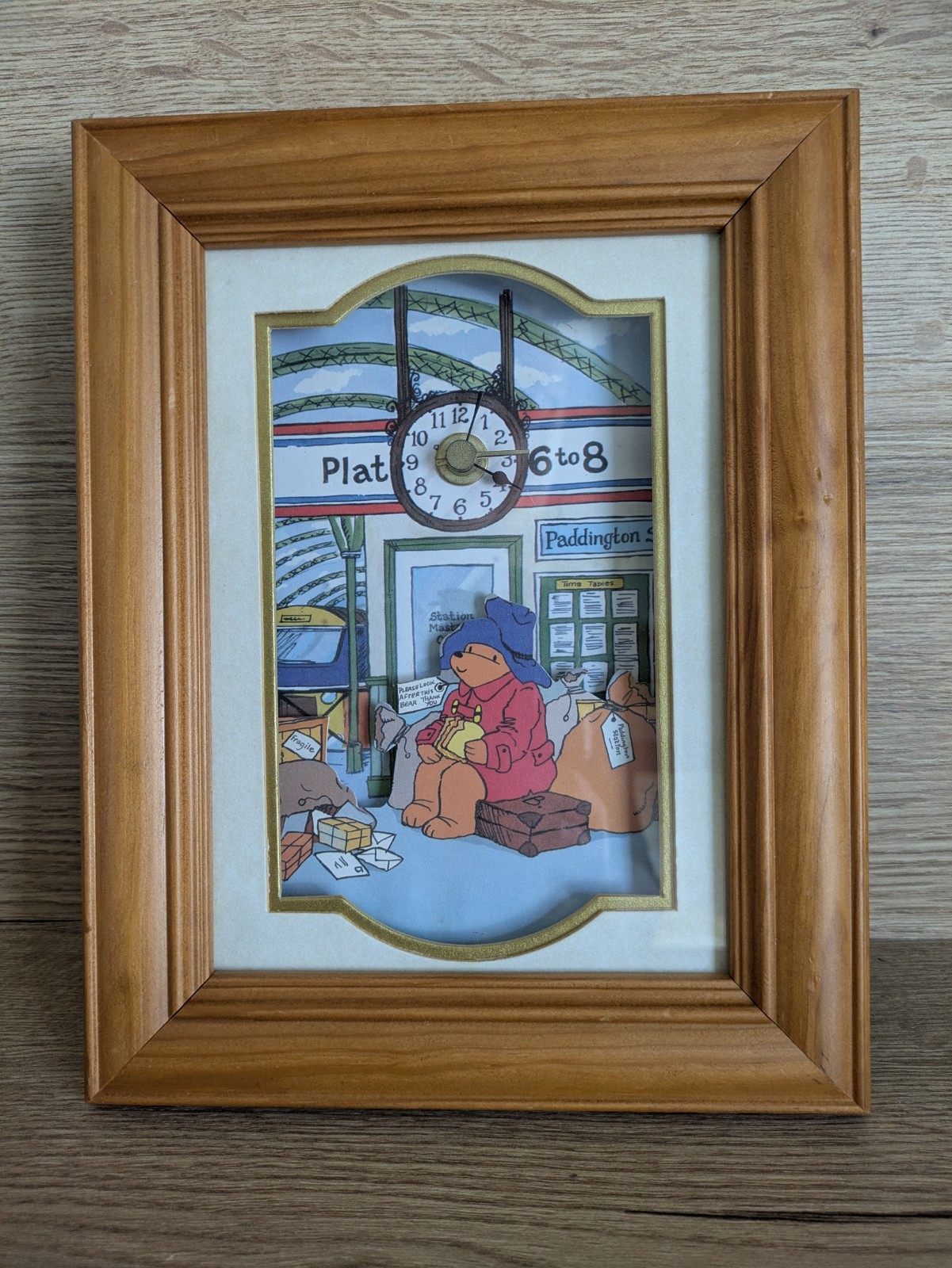 Vintage 1996 Time Gallery Classics Paddington Clock 'Take Me Home' Perfect Cond