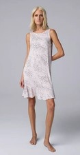 New Pink Simply Vera Vera Wang Animal Print Chemise Nightgown Size L Large NWT