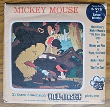 Vintage 1958 Walt Disney's Mickey Mouse View Master 3 Reels Book Packet B528