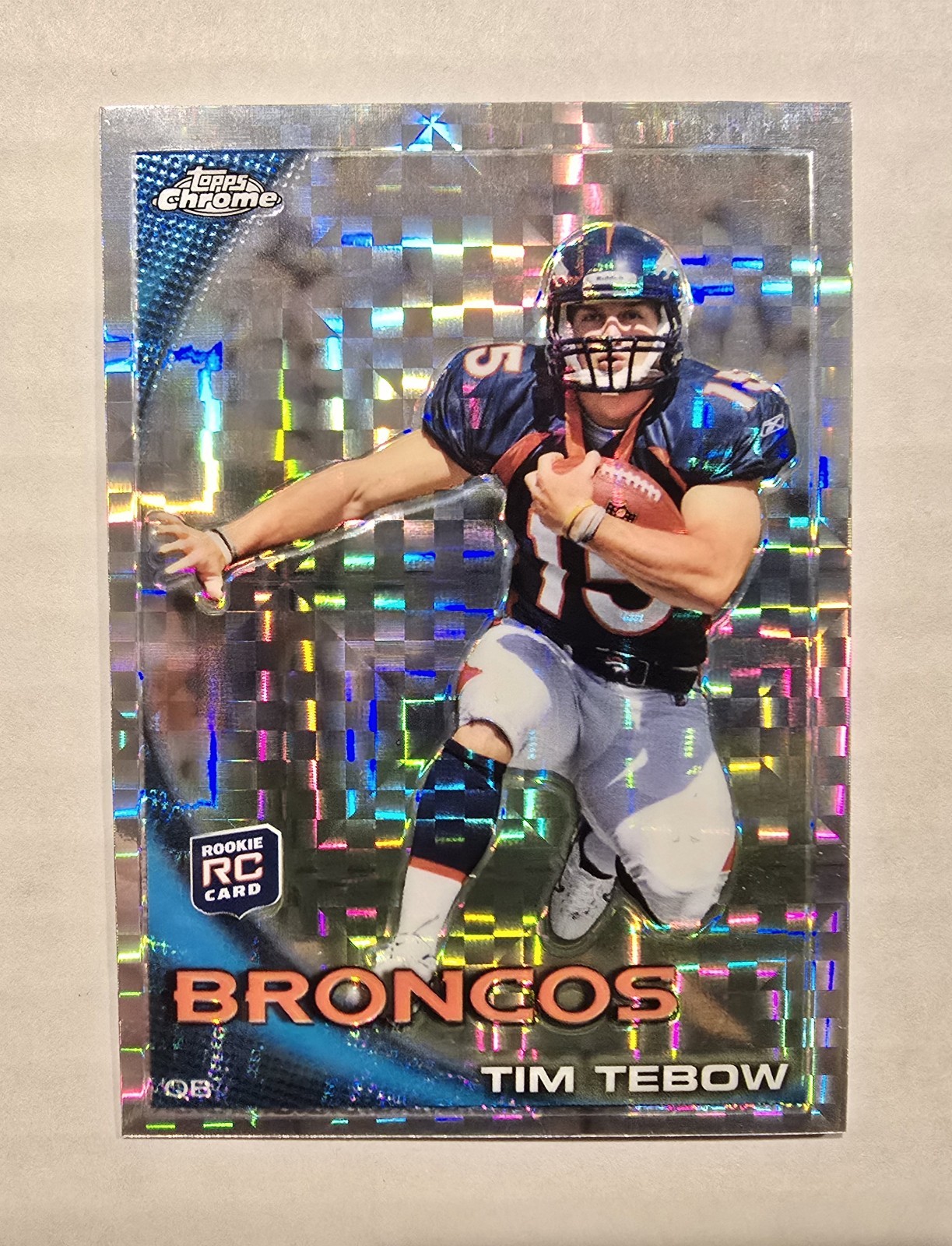 TIM TEBOW 2010 Topps Chrome XFRACTOR Rookie RC #100 Broncos