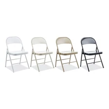 Alera CA941 Armless Steel Folding Chair Supps 275 lbs. - Black (4/Carton) New
