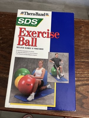 NIB Thera-Band Exercise Ball SDS (Slow Deflate System) 65cm Green Ball