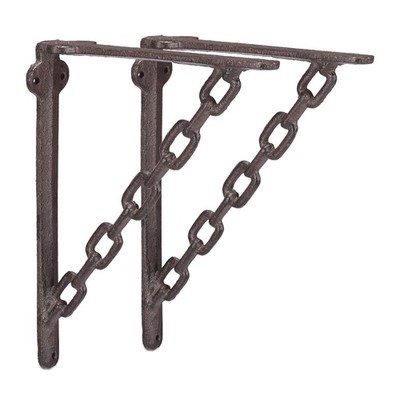 Staffe Per Mensole Pesanti MLOQI - Set Da 4, Supporto Fino A 50 Kg, Vernice Antiruggine (35 Cm)