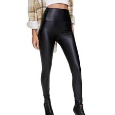 Wilfred Free Aritzia Daria Vegan Leather High Waisted Leggings Black XXS NWOT