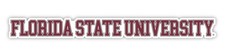 Florida State Seminoles College Text Vinyl Decal White, Clear and Holo