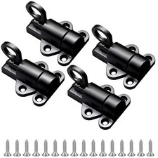 4 Packs Self Closing Latch Spring Door Lock, Resilient Bolt Latch Security Auto
