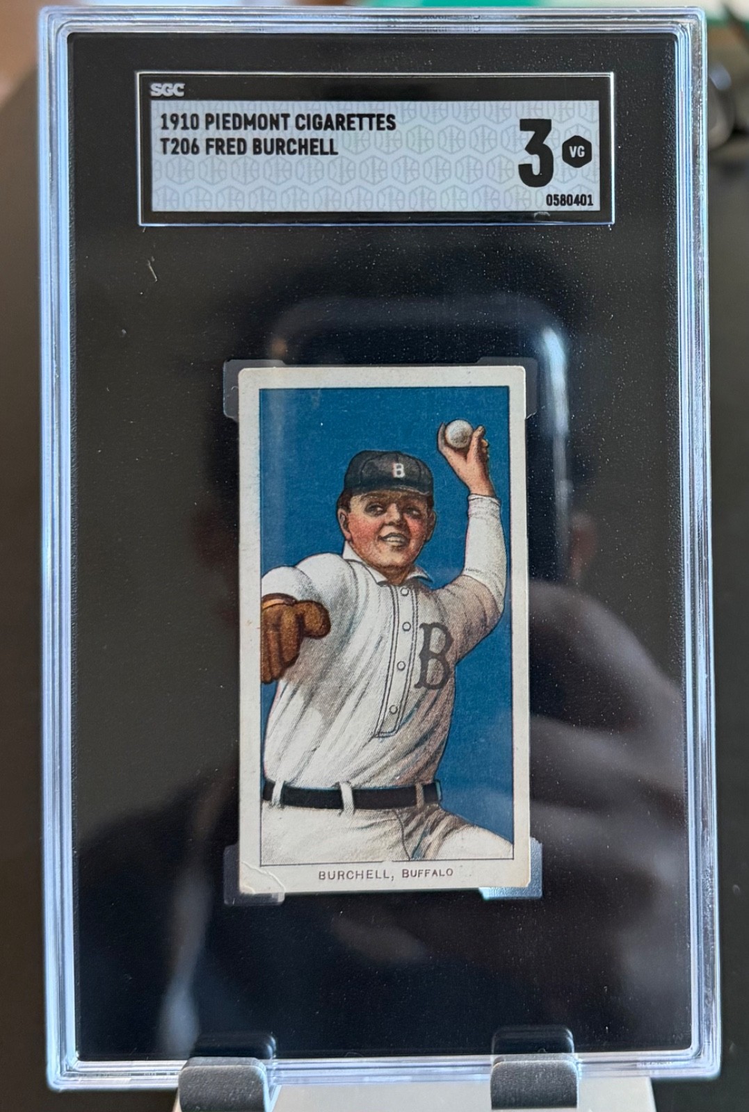1910 Piedmont Cigarettes t206 Fred Burchell SGC 3