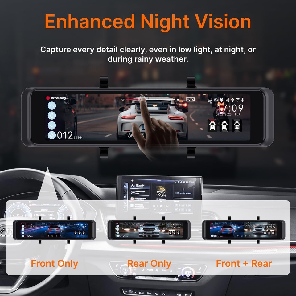 WOLFBOX X3 2.5K 60FPS Dash Cam, STARVIS 2 IMX675 with ADAS Dash Camera, Built-in 5.8GHz WiFi & GPS, Touch Screen - 34