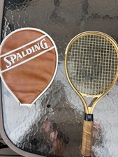 Spalding Vintage Racquetball Racquet w/ Brown Spalding Cover Case